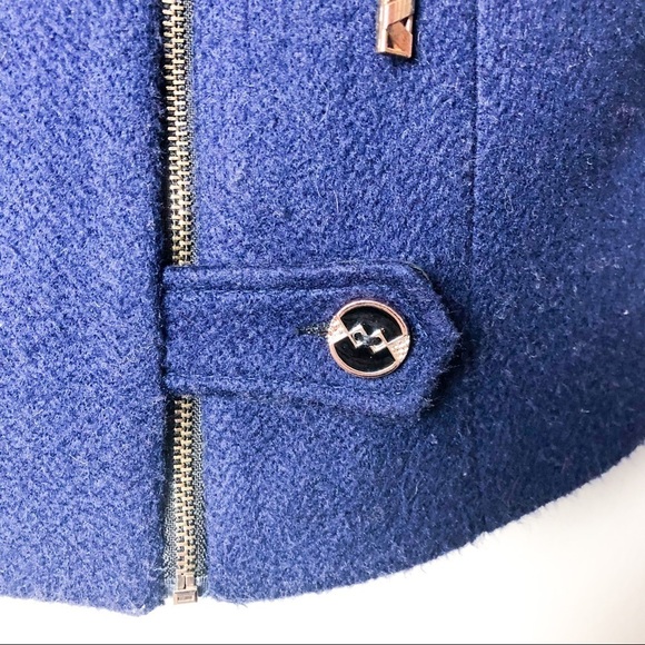 Minh Li Blue Zip Up Coat - Picture 3 of 6